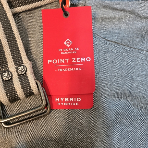 Point Zero Men's Gray Cargo Pants with Belt - Picture 2 of 6